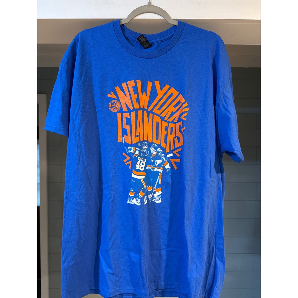 Gildan New York Islanders UBS Arena Graphic T-Shirt Mens XL Blue Hockey Tee